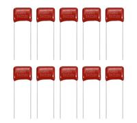 sourcing map 20 Pcs Metallized Polypropylene Film Capacitors, CBB21/CBB22 250V 154J 0.15UF Capacitors Assortment Kit for Electronics Appliances and Energy Saving Lamps, Red