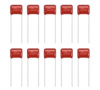 sourcing map 20 Pcs Metallized Polypropylene Film Capacitors, CBB21/CBB22 250V 224J 0.22UF Capacitors Assortment Kit for Electronics Appliances and Energy Saving Lamps, Red