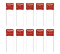 sourcing map 20 Pcs Metallized Polypropylene Film Capacitors, CBB21/CBB22 250V 334J 0.33UF Capacitors Assortment Kit for Electronics Appliances and Energy Saving Lamps, Red