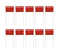 sourcing map 20 Pcs Metallized Polypropylene Film Capacitors, CBB21/CBB22 250V 684J 0.68UF Capacitors Assortment Kit for Electronics Appliances and Energy Saving Lamps, Red