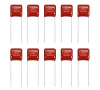 sourcing map 20 Pcs Metallized Polypropylene Film Capacitors, CBB21/CBB22 400V 394J 0.39UF Capacitors Assortment Kit for Electronics Appliances and Energy Saving Lamps, Red