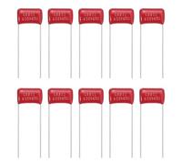 sourcing map 20 Pcs Metallized Polypropylene Film Capacitors, CBB21/CBB22 400V 473J 0.047UF Capacitors Assortment Kit for Electronics Appliances and Energy Saving Lamps, Red