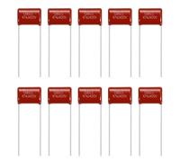 sourcing map 20 Pcs Metallized Polypropylene Film Capacitors, CBB21/CBB22 400V 474J 0.47UF Capacitors Assortment Kit for Electronics Appliances and Energy Saving Lamps, Red