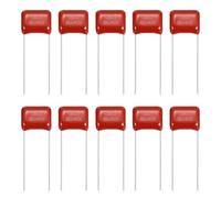 sourcing map 20 Pcs Metallized Polypropylene Film Capacitors, CBB21/CBB22 400V 683J 0.068UF Capacitors Assortment Kit for Electronics Appliances and Energy Saving Lamps, Red