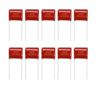sourcing map 20 Pcs Metallized Polypropylene Film Capacitors, CBB21/CBB22 400V 684J 0.68UF Capacitors Assortment Kit for Electronics Appliances and Energy Saving Lamps, Red