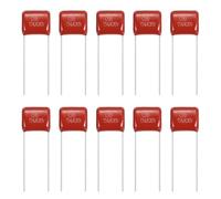 sourcing map 20 Pcs Metallized Polypropylene Film Capacitors, CBB21/CBB22 630V 154J 0.15UF Capacitors Assortment Kit for Electronics Appliances and Energy Saving Lamps, Red