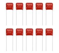 sourcing map 20 Pcs Metallized Polypropylene Film Capacitors, CBB21/CBB22 630V 224J 0.22UF Capacitors Assortment Kit for Electronics Appliances and Energy Saving Lamps, Red