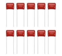 sourcing map 20 Pcs Metallized Polypropylene Film Capacitors, CBB21/CBB22 630V 682J 0.0068UF Capacitors Assortment Kit for Electronics Appliances and Energy Saving Lamps, Red