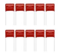 sourcing map 20 Pcs Metallized Polypropylene Film Capacitors, CBB21/CBB22 630V 684J 0.68UF Capacitors Assortment Kit for Electronics Appliances and Energy Saving Lamps, Red