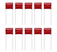 sourcing map 20 Pcs Metallized Polypropylene Film Capacitors, CBB22 400V 105J 1UF Capacitors Assortment Kit for Electronics Appliances and Energy Saving Lamps, Red