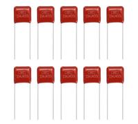 sourcing map 20 Pcs Metallized Polypropylene Film Capacitors, CBB22 400V 334J 0.33UF Capacitors Assortment Kit for Electronics Appliances and Energy Saving Lamps, Red
