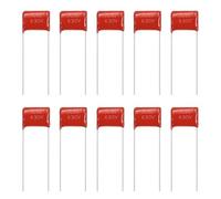 sourcing map 20 Pcs Metallized Polypropylene Film Capacitors, CBB22 630V 102J 0.001UF Capacitors Assortment Kit for Electronics Appliances and Energy Saving Lamps, Red