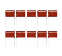 sourcing map 20 Pcs Metallized Polypropylene Film Capacitors, CBB22 630V 225J 2.2UF Capacitors Assortment Kit for Electronics Appliances and Energy Saving Lamps, Red