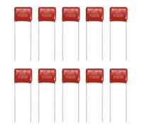 sourcing map 20 Pcs Metallized Polypropylene Film Capacitors, CBB22 630V 473J 0.047UF Capacitors Assortment Kit for Electronics Appliances and Energy Saving Lamps, Red
