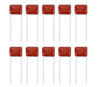 sourcing map 20 Pcs Metallized Polypropylene Film Capacitors, CBB22 630V 562J 0.0056UF Capacitors Assortment Kit for Electronics Appliances and Energy Saving Lamps, Red