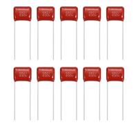 sourcing map 20 Pcs Metallized Polypropylene Film Capacitors, CBB22 630V 682J 0.0068UF Capacitors Assortment Kit for Electronics Appliances and Energy Saving Lamps, Red
