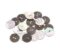 sourcing map 20 Pcs Natural Shell Buttons, 2 Hole Mother of Pearl Buttons 23mm Sewing Buttons Sewing Craft Buttons for Shirt Sewing DIY Crafts Decoration, Brown/White