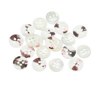 sourcing map 20 Pcs Natural Shell Buttons, 4 Hole Mother of Pearl Buttons 9mm Sewing Buttons Sewing Craft Buttons for Shirt Sewing DIY Crafts Decoration, White