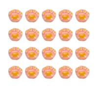 sourcing map 20 Pcs Paw Print Porcelain Beads, Cute Handmade Animal Footprint Porcelain Ceramic Beads Pet Cat Paw Beading 2.5mm Holes for DIY Crafts Jewelry Making Bracelets, Pink