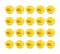 sourcing map 20 Pcs Paw Print Porcelain Beads, Cute Handmade Animal Footprint Porcelain Ceramic Beads Pet Cat Paw Beading 2.5mm Holes for DIY Crafts Jewelry Making Bracelets, Yellow