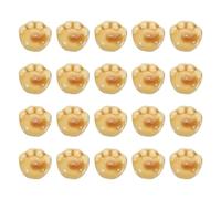 sourcing map 20 Pcs Paw Print Porcelain Beads, Cute Handmade Animal Footprint Porcelain Ceramic Beads Pet Cat Paw Beading 2.5mm Holes for DIY Crafts Jewelry Making Bracelets, Light Brown