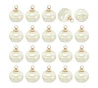 sourcing map 20 Pcs Pearl Buttons 10mm 13/32" Irregular Faux Pearl Sewing Button with Metal Shank for Clothing Bridal Wedding Dress DIY Crafts, Beige