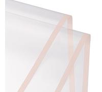 sourcing map 20 Pcs Pink Edge Clear Flower Wrapping Paper 23x23 Inch Clear Gift Wrap Paper Sheet for Gift Baskets Waterproof Florists Wrapping Paper for Flower, Gift Box Packaging