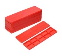 sourcing map 20 Pcs Plastic Flat Shims for Leveling, 4mm(5/32") Structural Tile Composite Shims, Plastic Glazing Blocks for Home Improvement, Window, Toilet, Table, Red
