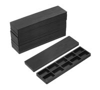 sourcing map 20 Pcs Plastic Flat Shims for Leveling, 6mm(1/4") Structural Tile Composite Shims, Plastic Glazing Blocks for Home Improvement, Window, Toilet, Table, Black