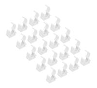 sourcing map 20 Pcs PPR U-Type Tube Pipe Fitting Clamps Clips Connectors Inner 20mm White Flip Snap Connection for Hose Electrical Conduit Home Furnishing Nail Gun Drilling