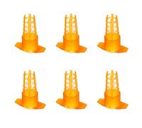 sourcing map 20 Pcs Queen Bee Cage, Plastic Opening Queen Bee Cell Protector Protective Cover Cap Beekeeping Tool for Beekeeper, Orange