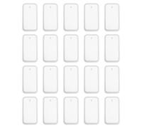 sourcing map 20 Pcs Rectangle Resin Keychain Moulds, Silicone Epoxy Mould Kit with Hole for Pendant Keychains Ornament Jewelry Art Crafts Making DIY Crafts, White