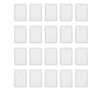 sourcing map 20 Pcs Rectangle Resin Moulds, Silicone Epoxy Mould Kit with Hole for Pendant Keychains Ornament Jewelry Resin Art Crafts Making DIY Crafts, Pink