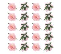 sourcing map 20 Pcs Rose Flower Hair Clips 4 Inch Flower Hair Pins Flower Brooch for Women Hair Accessories Light Pink