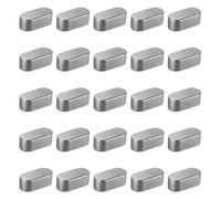 sourcing map 20 Pcs Round Ended Feather Key, 20x10x8mm Carbon Steel Drive Shaft Parallel Keys Keyway Stock Assortment for Mechanical Fasteners Industry