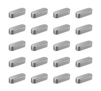 sourcing map 20 Pcs Round Ended Feather Key, 30x10x8mm Carbon Steel Drive Shaft Parallel Keys Keyway Stock Assortment for Mechanical Fasteners Industry
