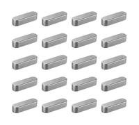 sourcing map 20 Pcs Round Ended Feather Key, 35x10x8mm Carbon Steel Drive Shaft Parallel Keys Keyway Stock Assortment for Mechanical Fasteners Industry