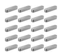 sourcing map 20 Pcs Round Ended Feather Key, 40x10x8mm Carbon Steel Drive Shaft Parallel Keys Keyway Stock Assortment for Mechanical Fasteners Industry