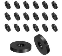 sourcing map 20 Pcs Rubber Spacers 30mm OD x 10mm ID x 5mm Height Round Anti Vibration Spacer Rubber Bushing