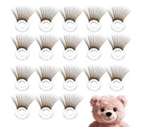 sourcing map 20 Pcs Safety Doll Eyelashes for Crocheting, 12mm Doll Eyelashes Safety Eye Accessories Plastic Stuffed Animals Crochet Supplies for DIY Doll Bear Puppet Making, Brown