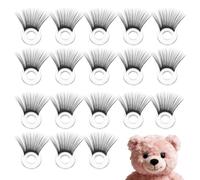 sourcing map 20 Pcs Safety Doll Eyelashes for Crocheting, 12mm Doll Eyelashes Safety Eye Accessories Plastic Stuffed Animals Crochet Supplies for DIY Doll Bear Puppet Making, Black