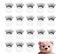 sourcing map 20 Pcs Safety Doll Eyelashes for Crocheting, 18mm Doll Eyelashes Safety Eye Accessories Plastic Stuffed Animals Crochet Supplies for DIY Doll Bear Puppet Making, Black