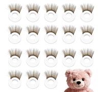 sourcing map 20 Pcs Safety Doll Eyelashes for Crocheting, 20mm Doll Eyelashes Safety Eye Accessories Plastic Stuffed Animals Crochet Supplies for DIY Doll Bear Puppet Making, Brown