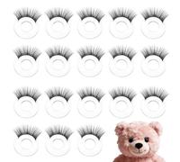 sourcing map 20 Pcs Safety Doll Eyelashes for Crocheting, 26mm Doll Eyelashes Safety Eye Accessories Plastic Stuffed Animals Crochet Supplies for DIY Doll Bear Puppet Making, Black