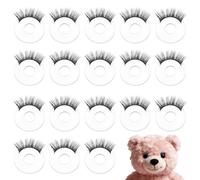 sourcing map 20 Pcs Safety Doll Eyelashes for Crocheting, 34mm Doll Eyelashes Safety Eye Accessories Plastic Stuffed Animals Crochet Supplies for DIY Doll Bear Puppet Making, Black