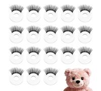 sourcing map 20 Pcs Safety Doll Eyelashes for Crocheting, 37mm Doll Eyelashes Safety Eye Accessories Plastic Stuffed Animals Crochet Supplies for DIY Doll Bear Puppet Making, Black
