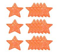 sourcing map 20 Pcs Sequin Star Iron on Patches, 2.6 x 2.4 Inch Embroidery Sequin Patches for Clothing Repair Backpack Shoes Decoration, Orange