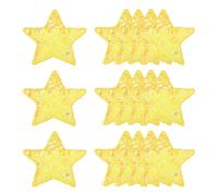 sourcing map 20 Pcs Sequin Star Iron on Patches, 2.6 x 2.4 Inch Embroidery Sequin Patches for Clothing Repair Backpack Shoes Decoration, Yellow
