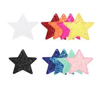 sourcing map 20 Pcs Sequin Star Iron on Patches, 2.6 x 2.4 Inch Embroidery Sequin Patches for Clothing Repair Backpack Shoes Decoration, 10 Assorted Color