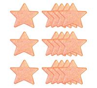 sourcing map 20 Pcs Sequin Star Iron on Patches, 5 x 4.7 Inch Embroidery Sequin Patches for Clothing Repair Backpack Shoes Decoration, Orange